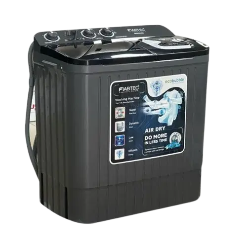 Machine à laver semi-automatique - FIABTEC -  FTSAG-956 – Double cuve 9Kg / 5.5Kg – Noir – Garantie 6 mois