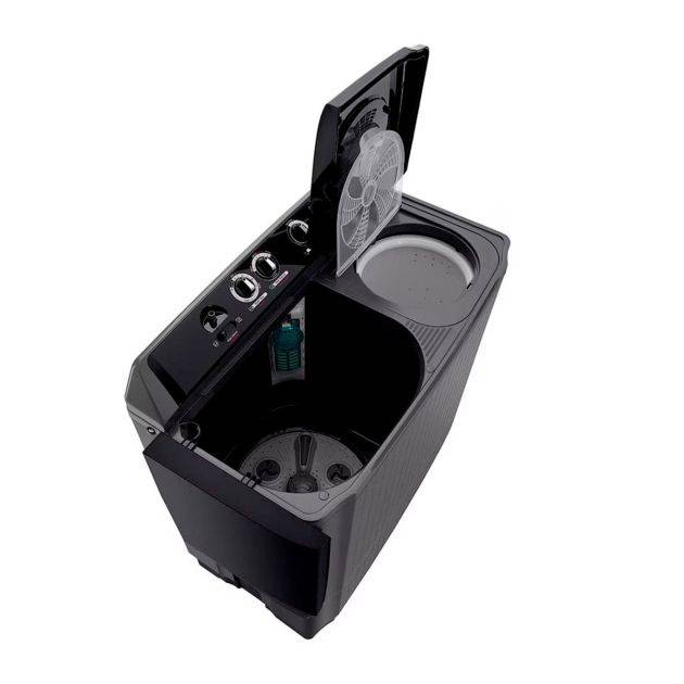 Machine à laver semi-automatique - LG - P861WNT – Double cuve – 18 kg / 8 kg – Noir – Garantie 12 mois 