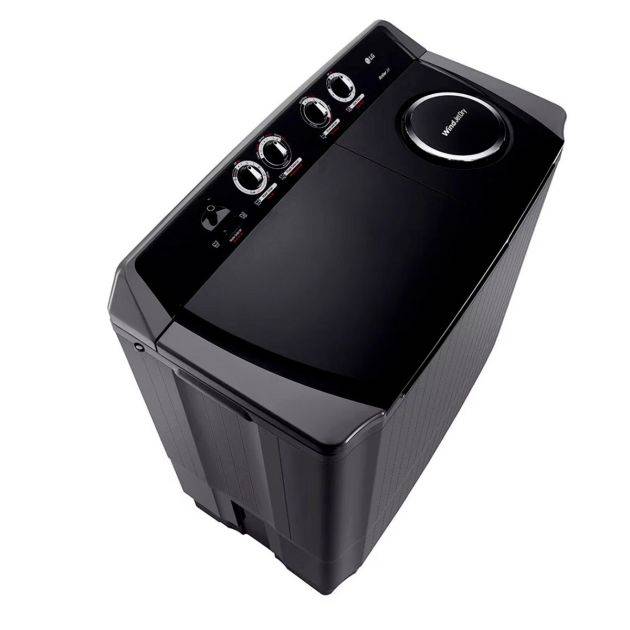 Machine à laver semi-automatique - LG - P861WNT – Double cuve – 18 kg / 8 kg – Noir – Garantie 12 mois 
