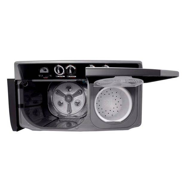 Machine à laver semi-automatique - LG - P861WNT – Double cuve – 18 kg / 8 kg – Noir – Garantie 12 mois 
