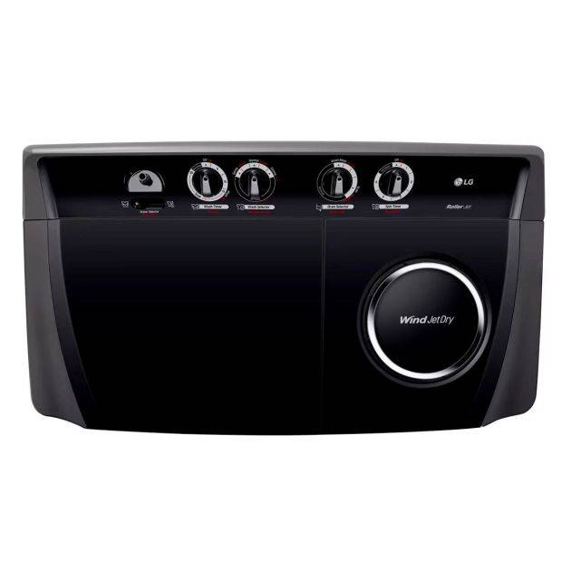 Machine à laver semi-automatique - LG - P861WNT – Double cuve – 18 kg / 8 kg – Noir – Garantie 12 mois 