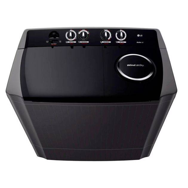Machine à laver semi-automatique - LG - P861WNT – Double cuve – 18 kg / 8 kg – Noir – Garantie 12 mois 