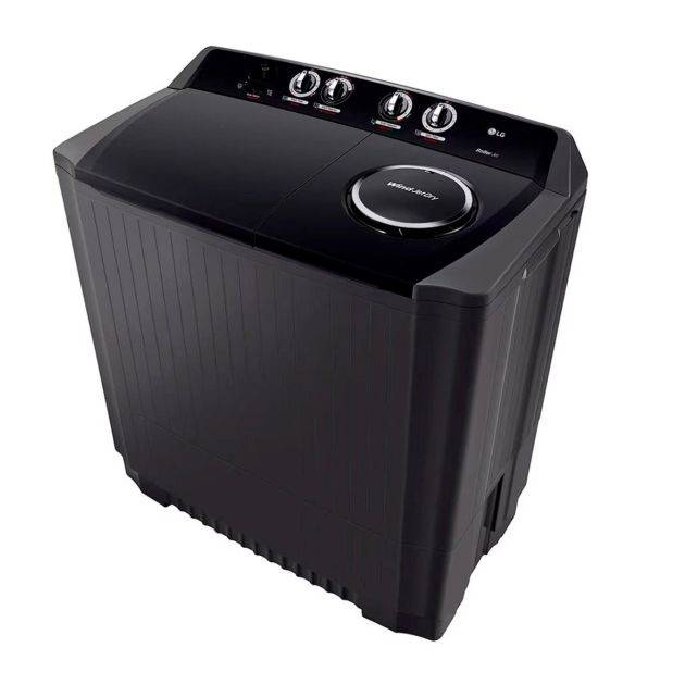 Machine à laver semi-automatique - LG - P861WNT – Double cuve – 18 kg / 8 kg – Noir – Garantie 12 mois 