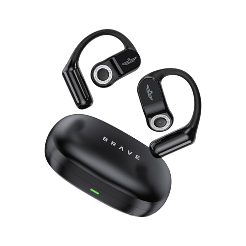 Écouteurs Sans Fil -BRAVE - Sport Fit 1 E-30 –  Open-Ear Bluetooth 5.4 – 24 Heures d'Autonomie – Noir – Garantie 03 Mois
