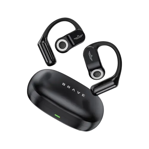 Écouteurs Sans Fil -BRAVE - Sport Fit 1 E-30 –  Open-Ear Bluetooth 5.4 – 24 Heures d'Autonomie – Noir – Garantie 03 Mois