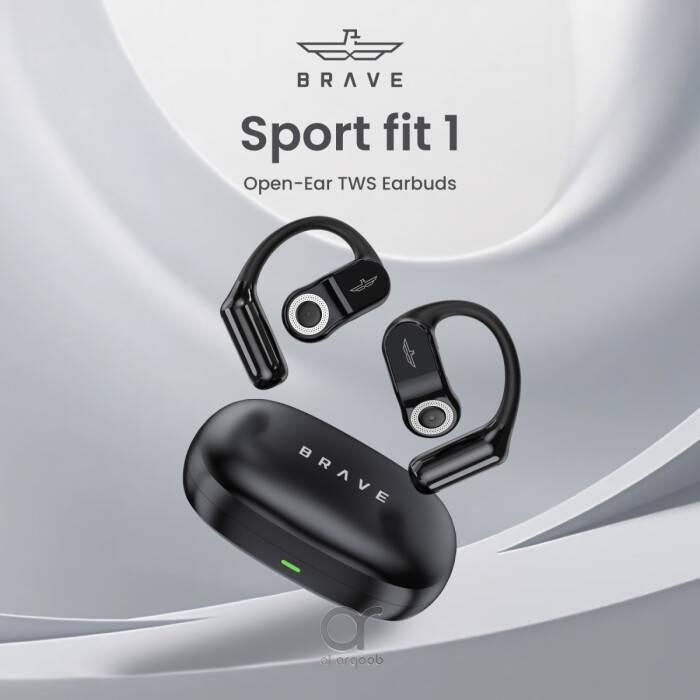 Écouteurs Sans Fil -BRAVE - Sport Fit 1 E-30 –  Open-Ear Bluetooth 5.4 – 24 Heures d'Autonomie – Noir – Garantie 03 Mois