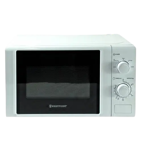MICRO-ONDE WESTPOINT WMS2024 – 20L – 700W – Mécanique – Décongélation rapide – Blanc – 03 Mois de garantie