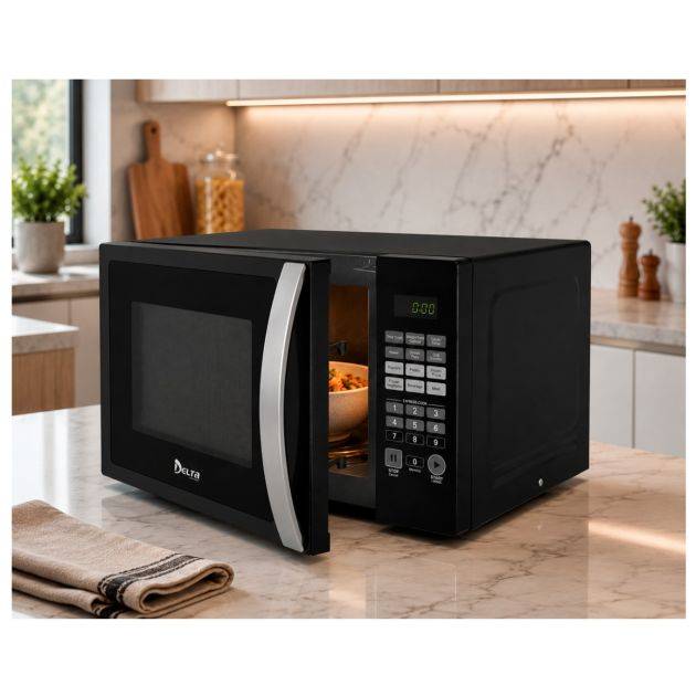 MICRO-ONDES GRILL DELTA DL-MWO-3625GM – 36L – 1000W – Écran Digital – Sécurité Enfant – Noir – Garantie 03 Mois