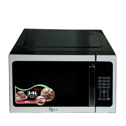 Micro Onde  - ROCH -   RMW-34LG-B(B) –Digital 34 Litres – 1560W – Grill – Auto Menu De Cuisson – Noir – Garantie 03 Mois
