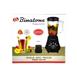 MIXEUR - BINATONE -  BLG-460 – Blender 1,5 Litres – 350W – Noir – 03 Mois de Garantie
