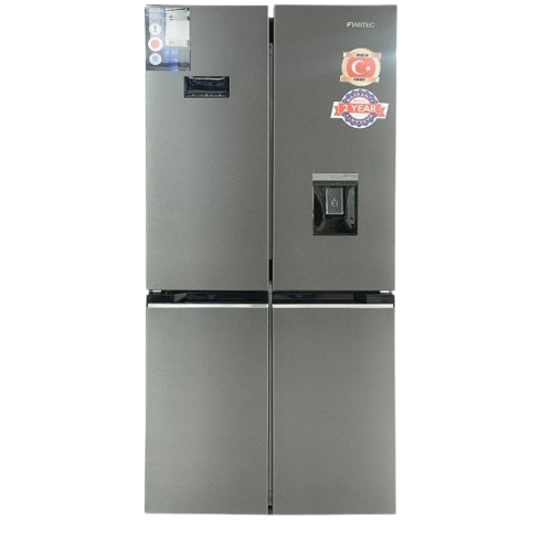 Réfrigérateur Américain - FIABTEC - No Frost - FTTL-620459 - 459 litres - Avec distributeur d'eau - Acier inoxydable titane - 06 Mois de Garantie 