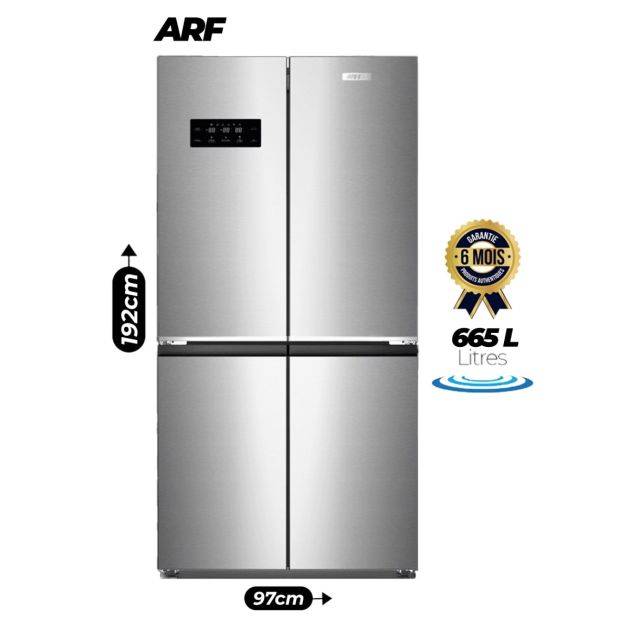 REFRIGERATEUR - ARMCO ARF-NF800-X4D(SS) – 665 Litres – 4 Portes Cross Door – No Frost – Compresseur Inverter – Inox – 06 Mois de Garantie