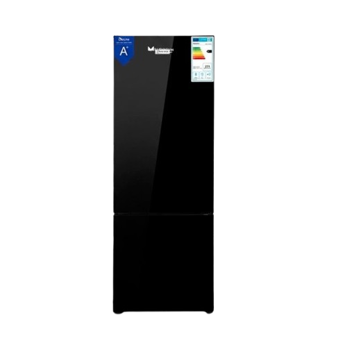 Réfrigérateur Combiné DELTA - DRF-295-BM-GLASS  - 262 Litres - No Frost - Classe Énergétique A+ - Distributeur d'Eau - Black Mirror - Garantie 06 Mois