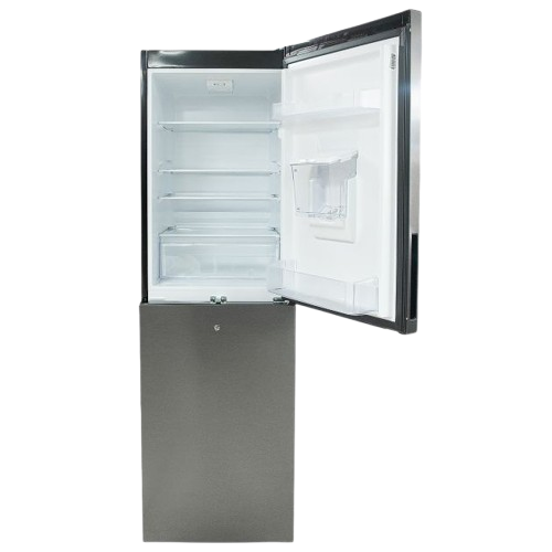 Réfrigérateur Combiné - Fiabtec - FTTL-318256 – 256 Litres – No Frost – Distributeur D’Eau – Acier Inoxydable Foncé – Garantie 06 Mois