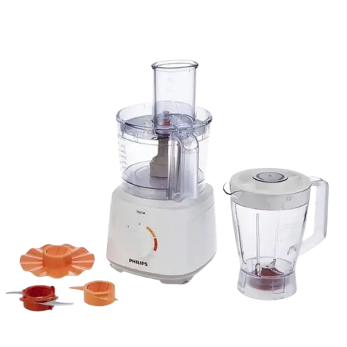 Robot Culinaire Compact 2 en 1  - PHILIPS Collection Daily – HR7320 – 700W – Carafe 1L – Blanc – 03 Mois de garantie