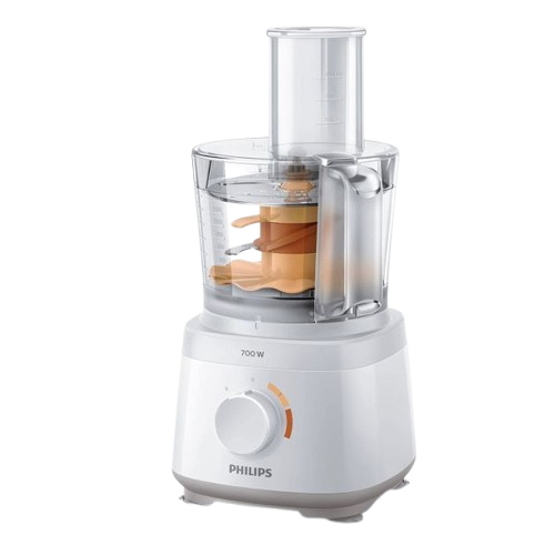 Robot Culinaire Compact 2 en 1  - PHILIPS Collection Daily – HR7320 – 700W – Carafe 1L – Blanc – 03 Mois de garantie