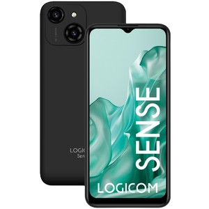 Smartphone Logicom Sense - 64 Go - 4 Go RAM - Écran 6,5 pouces - Android - Appareil photo 13 MP + 2 MP + 2 MP / 5 MP - Batterie 5000 mAh - Téléphone portable pour vos usages quotidiens - Garantie 06 mois