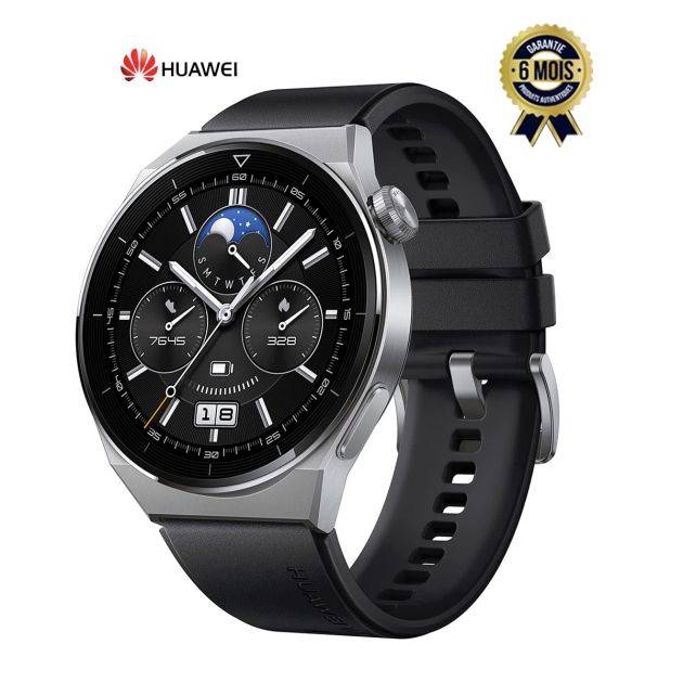 Montre connectée - Huawei Watch -  GT 3 PRO  41mm - noir - Tracker de fitness - Moniteur de santé - Appels Bluetooth - 06 Mois de Garantie 