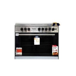 CUISINIERE A GAZ 5 FEUX OSCAR (PORTE BOUT) "LUXE" INOX - NOIR - 36 OSC-90-BLUX 
