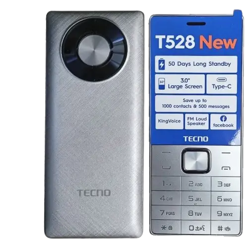 TECNO -  T528 – Téléphone 2.8 Pouces – 16Mo ROM / 8Mo RAM – Batterie 2500 mAh – Double SIM – 06 Mois de garantie