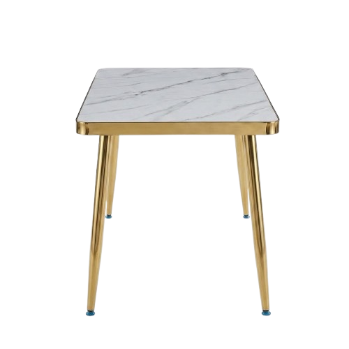 Table à manger avec cadre doré et plateau en céramique - HB2510148  - plateau en céramique - mobilier de salle à manger
