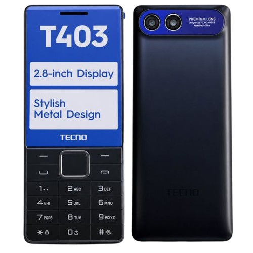 TECNO T403 – Téléphone Portable 2,8 Pouces – Double Nano SIM – Batterie 2000 mAh – 06 Mois de garantie
