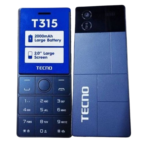 Téléphone portable - Tecno -   T315 – 2" – 4Mo/4Mo RAM – Batterie 2000 mAh – Double SIM – 06 Mois de garantie