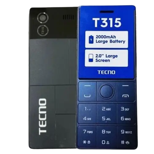 Téléphone portable - Tecno -   T315 – 2" – 4Mo/4Mo RAM – Batterie 2000 mAh – Double SIM – 06 Mois de garantie