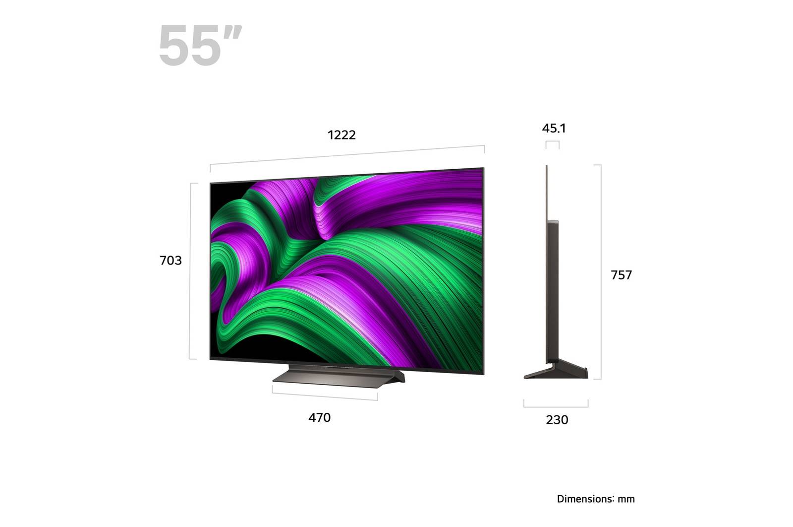 LG 55OLEDC56LA – Télévision 55 Pouces OLED evo AI C5 4K Smart TV – WiFi – 06 Mois de Garantie