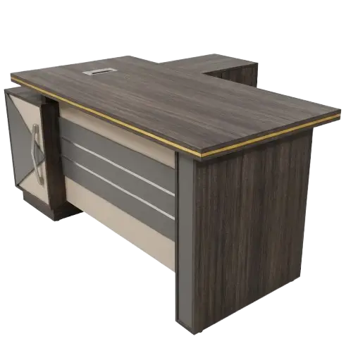 Table de bureau avec retour TB-K909/1.6 – 1600 × 1600 × 750 mm - Convient aux espaces professionnels ou personnels