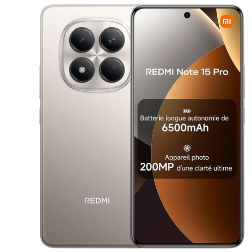 Xiaomi Redmi Note 15 Pro 4G - 256 Go - 8 Go RAM - 6,77" - 2 Nano SIM - 200MP + 8MP/ 32MP - 6500mAh- 06 MOIS DE GARANTIE 