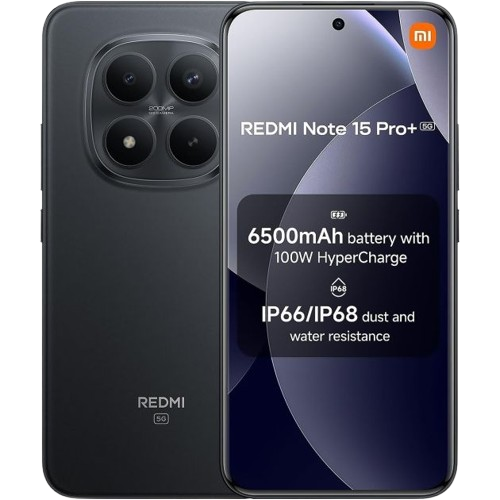 Xiaomi Redmi Note 15 Pro+ 5G – 12 Go RAM – 256 Go – Écran AMOLED – 5G – Double SIM – Garantie 12 mois 