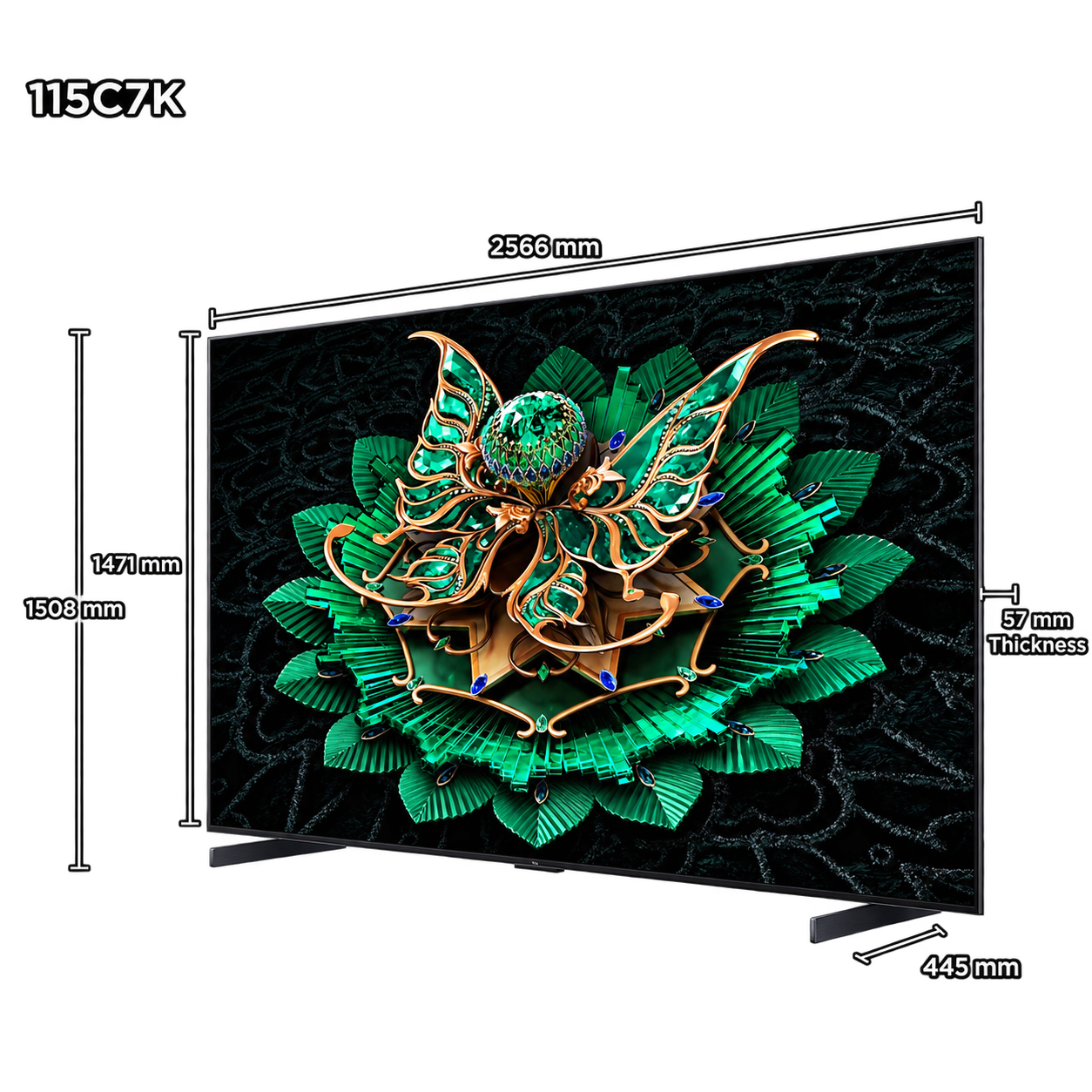Téléviseur Smart  TCL - 115 pouces -  QD-Mini  LED  115C7K - Garantie 06 Mois