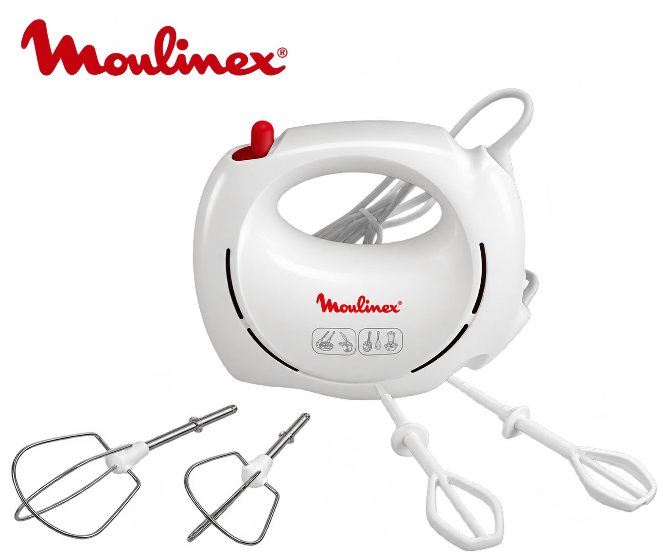 Batteur électrique à main Moulinex Easy Max ABM11A30 – 200 W – 2 vitesses + Turbo - 03 mois de garantie